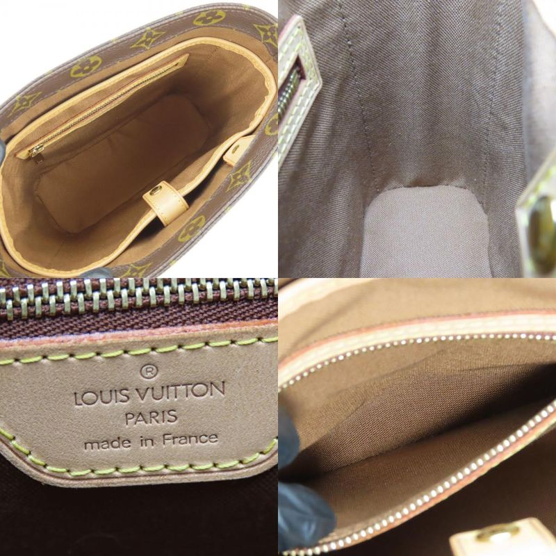 Louis Vuitton Handbag Vavin PM Monogram Nubuck Brown Gold Hardware — view 7