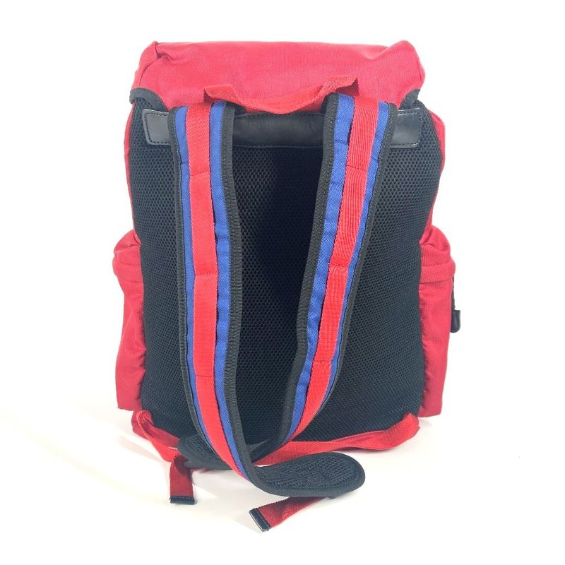 Gucci Backpack Techno Logo Sherry Line Web Nylon Canvas Red — view 2