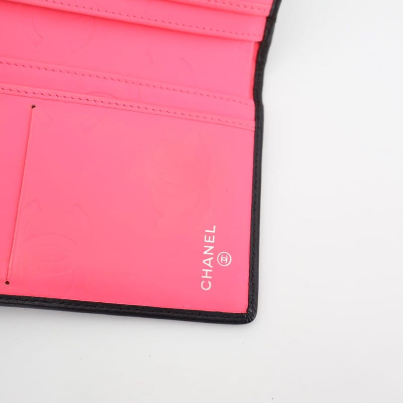 Chanel Coco Cambon Leather Bifold Wallet Black — view 6