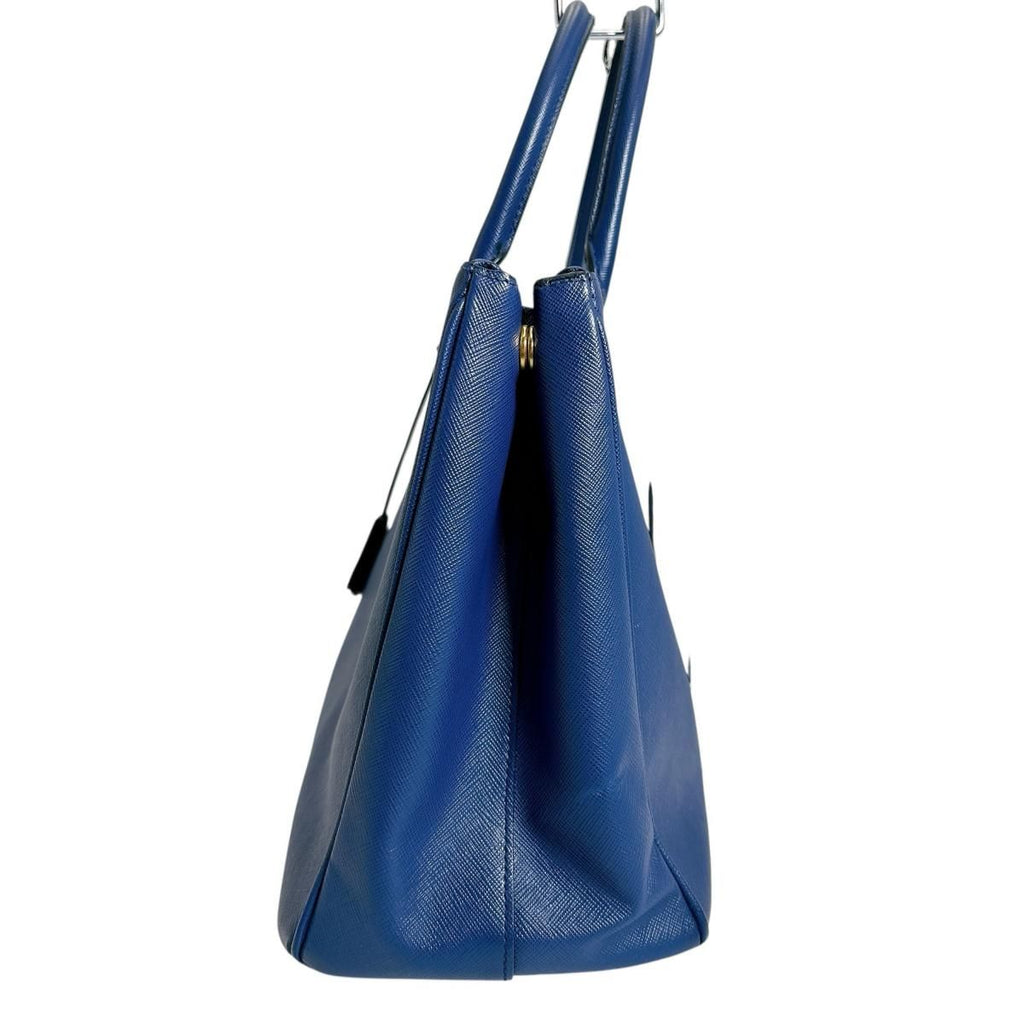Prada 1 Ba786 Saffiano Shoulder Bag Galleria Handbag Blue — view 5
