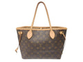 Louis Vuitton Monogram Neverfull PM Tote Bag Brown Vachetta Leather Gold