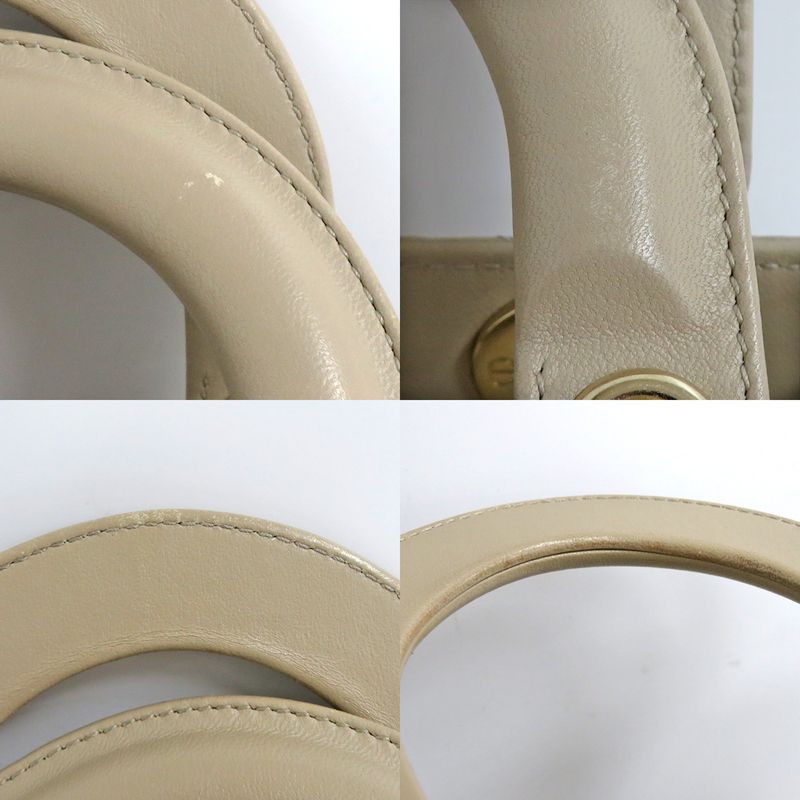 Christian Dior Lady My ABCDior Bag Small Beige Lamb — view 8