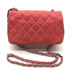 Chanel CC Logo Turnlock Soft Caviar Mini Quilted Chain Shoulder Bag Pink — view 2