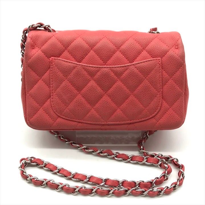 Chanel CC Logo Turnlock Soft Caviar Mini Quilted Chain Shoulder Bag Pink — view 2