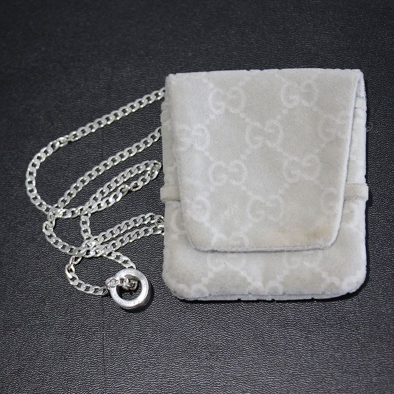 Gucci Cutout G Necklace Silver 925 E1370 — view 5