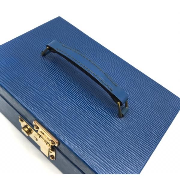 Louis Vuitton Epi Boite Atu Mini Trunk Blue Handbag — view 6