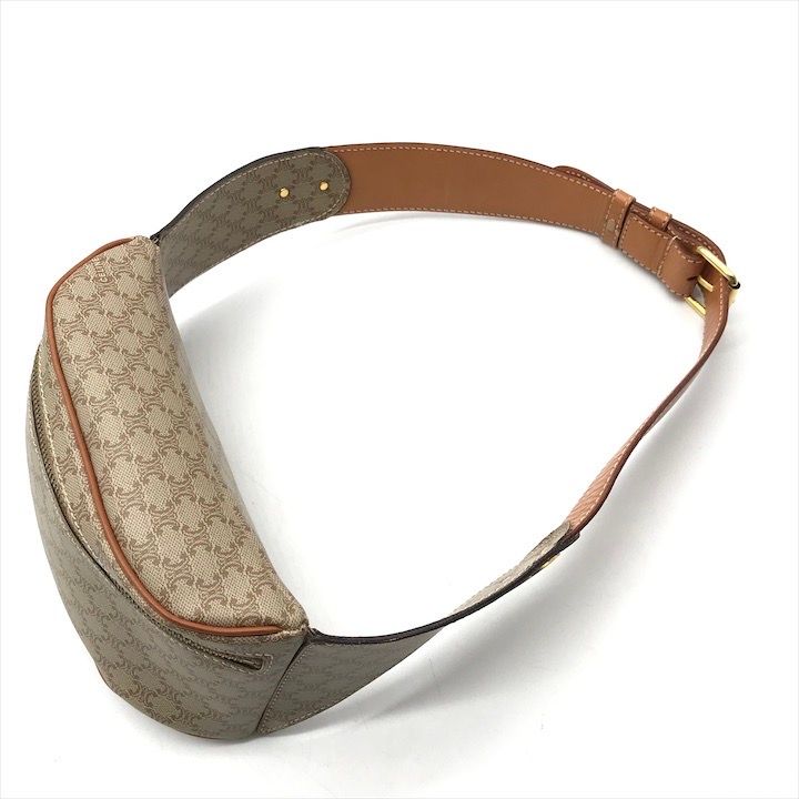 Celine Macadam Triomphe Waist Pouch Belt Bag Beige — view 2