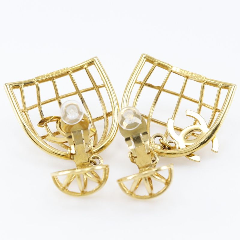 Chanel Birdcage Gold Plated 93 P 31.9 g Earrings — view 6