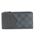 Louis Vuitton Card Case Coin Holder Damier Graphite Black Gray — view 3