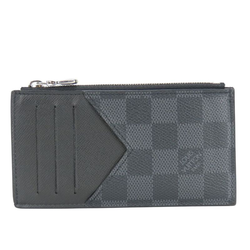 Louis Vuitton Card Case Coin Holder Damier Graphite Black Gray — view 3