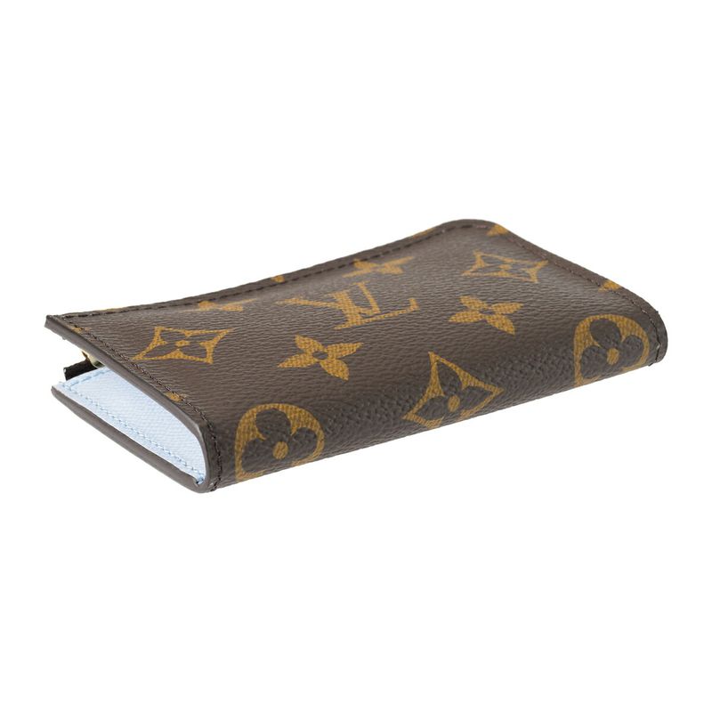 Louis Vuitton Card Case Porte Cles Noir Brown Olympe Blue — view 4
