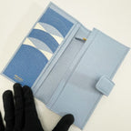 Prada Saffiano Leather Wallet 1 Mv025 sky Blue Bifold Long — view 3