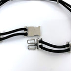 Gucci Wire Belt Black Silver Hardware 83 cm — view 7