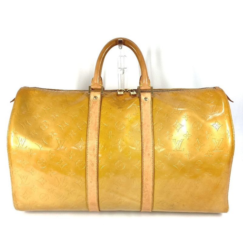 Louis Vuitton Boston Bag Mercer Monogram Vernis Canvas Beige — view 6