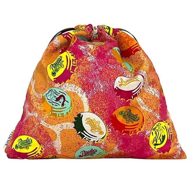 Loewe Drawstring Pouch Ring Orange Pink Paurazibiza — view 3