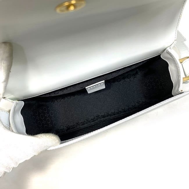 Celine Semishoulder Bag White Triomphe Cuir — view 9