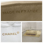 Chanel Lambskin Double Flap Chain Shoulder Bag White — view 9
