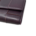 Bottega Veneta Trifold Wallet Maxi Intrecciato Leather Purple — view 4