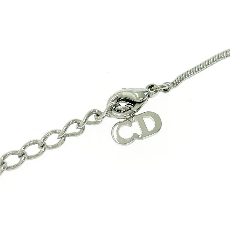 Christian Dior CD Logo Necklace Women Silver — view 7