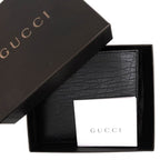 Gucci Wallet Men Leather Black 04848 Bifold with Coin Purse — view 8