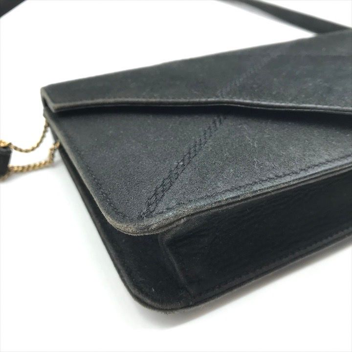 Hermes Dobris Suede 2-Way Shoulder Clutch Black — view 6
