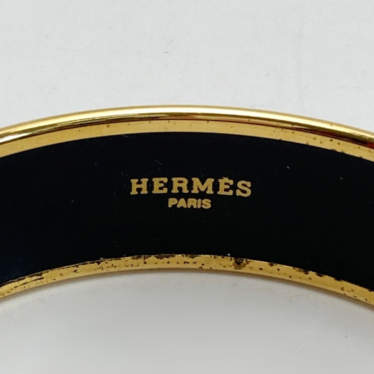 Hermes Enamel GM Bangle Plated Cloisonne Indian Bracelet — view 4