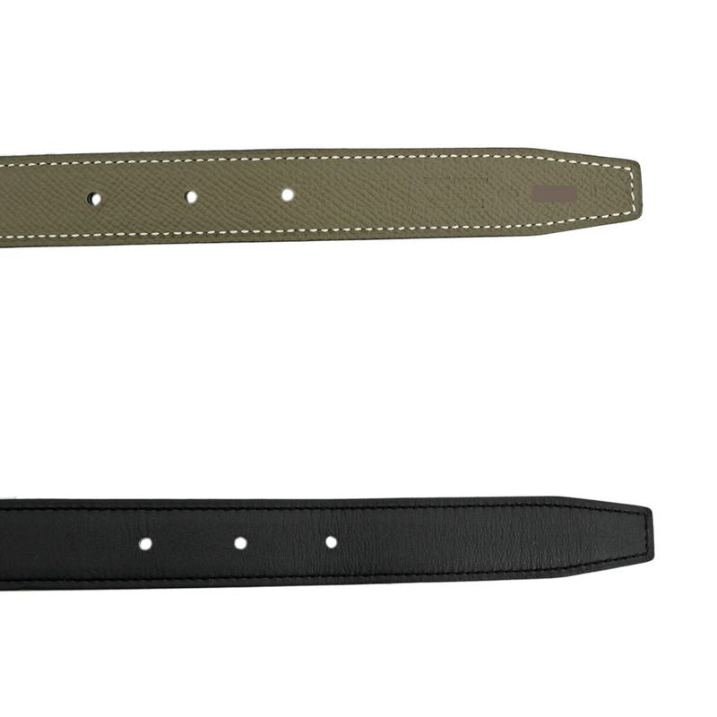Hermes Elitage Belt 80 cm Black Etoupe Silver Hardware — view 6