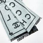 Chanel Stole Gray Coco Mark 82% Cashmere 18% Silk — view 2