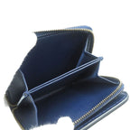 Christian Dior Bee Leather Gold Hardware Navy Blue Bifold Wallet 1128 — view 5