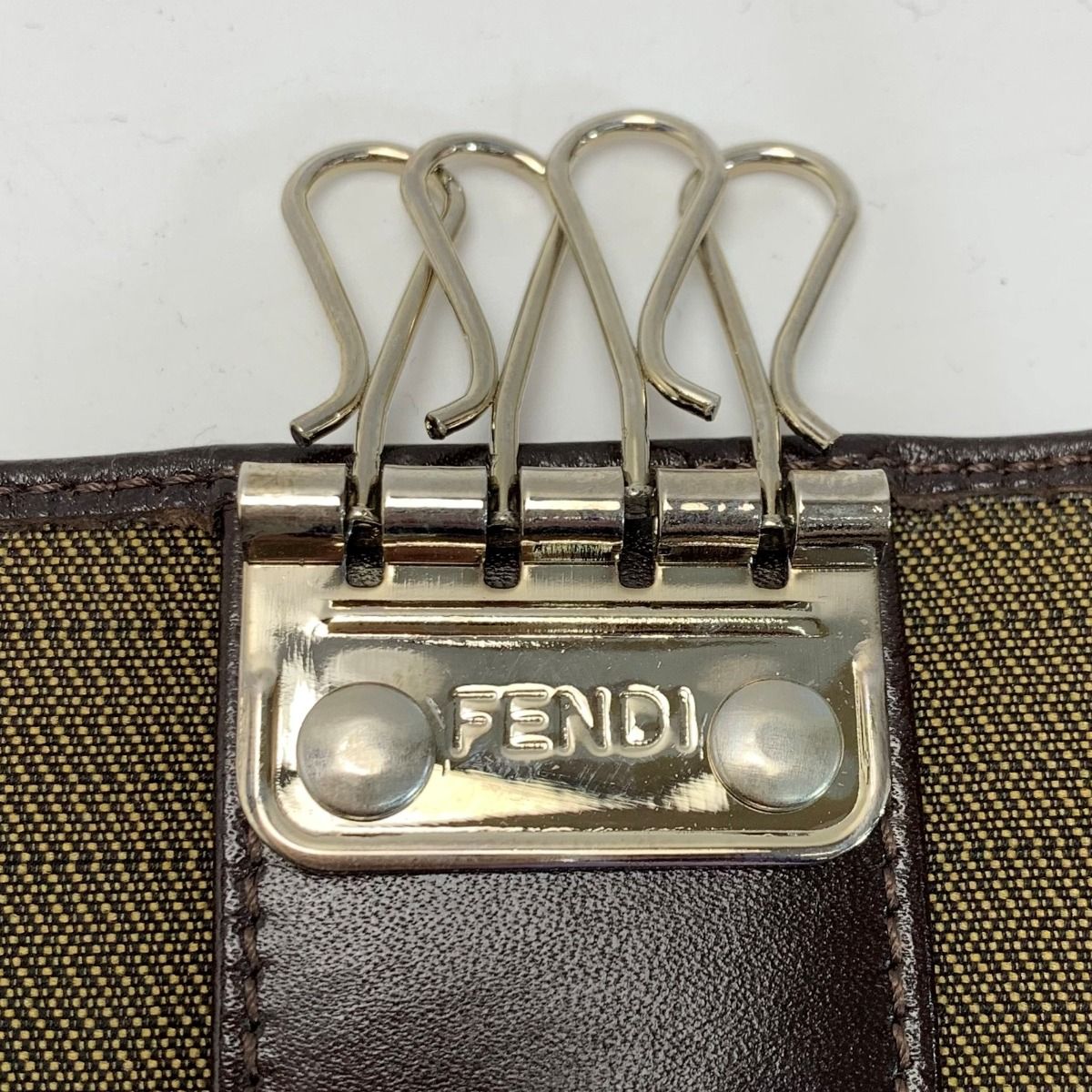 Fendi Zucca 2289-10162-099 Dark Brown Quadruple Key Case — view 6