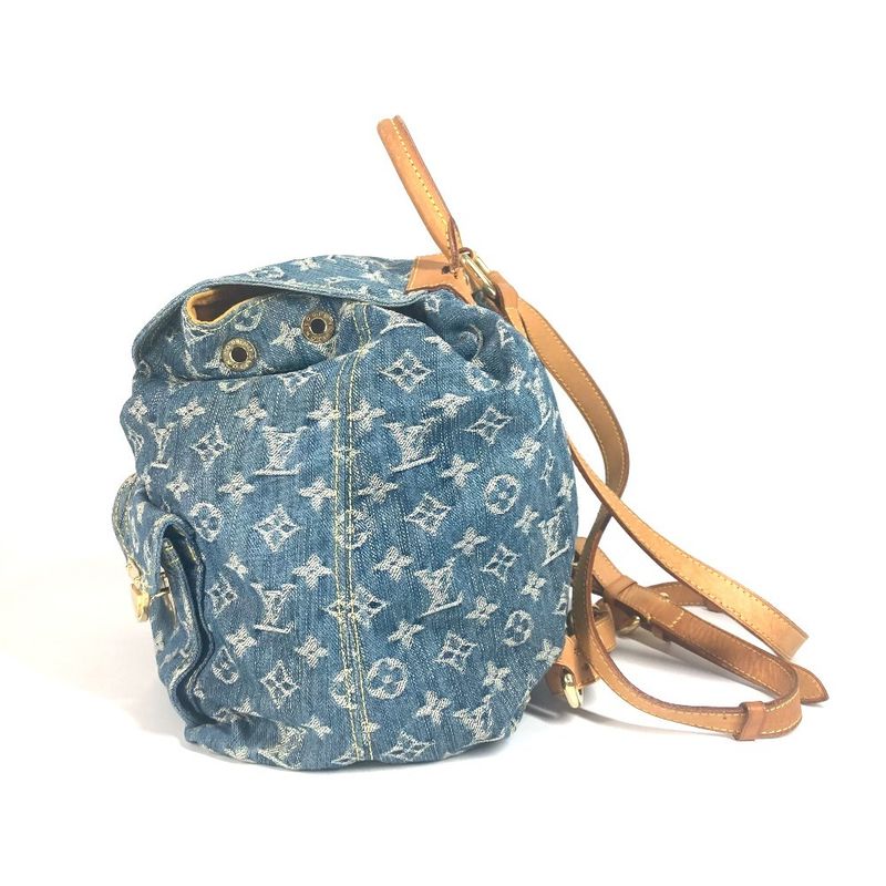 Louis Vuitton Backpack Ad GM Monogram Denim Blue — view 3