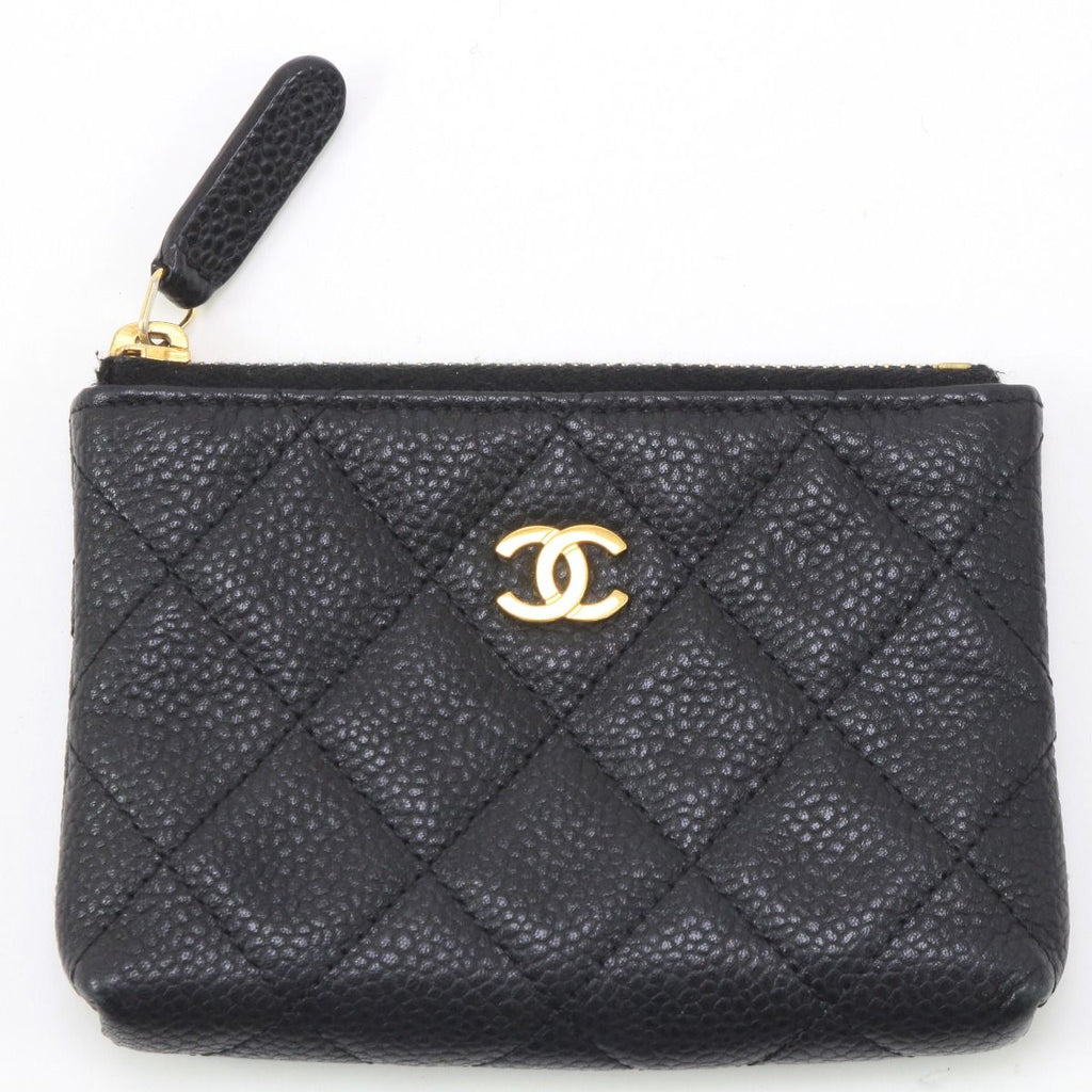 Chanel Wallet Coin Case Caviar Leather Black Ring — view 4