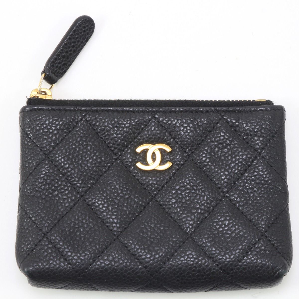 Chanel Wallet Coin Case Caviar Leather Black Ring — view 4