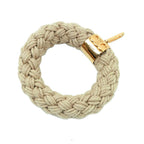 Celine Pendant Top Scrunchie Beige Gold Hardware Plated Accessory — view 4