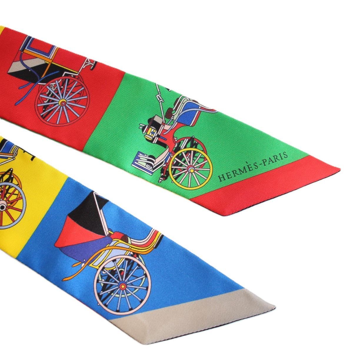 Hermes Twilly Exquisite Carriage Silk Scarf — view 4