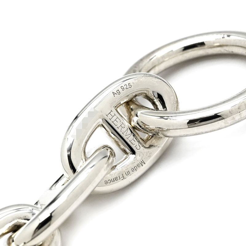 Hermes Bracelet Chaine D'ancre MM Silver 925 14 Frames Star Ring — view 6