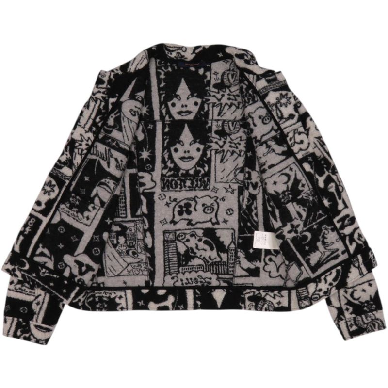 Louis Vuitton Comics Tracker Rm231 VY6 Hoy60 W Wool Nylon Black Grey — view 3