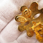 Chanel Coco Mark Vintage 94 P Metal Gold Earrings 0505 — view 5
