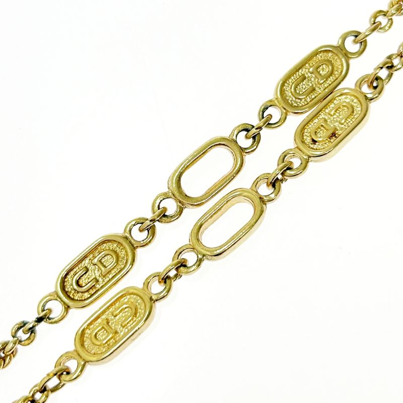 Christian Dior GP CD Logo Long Necklace Women Gold — view 3