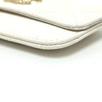 Chanel Long Wallet Coco Mark Caviar Leather White — view 7