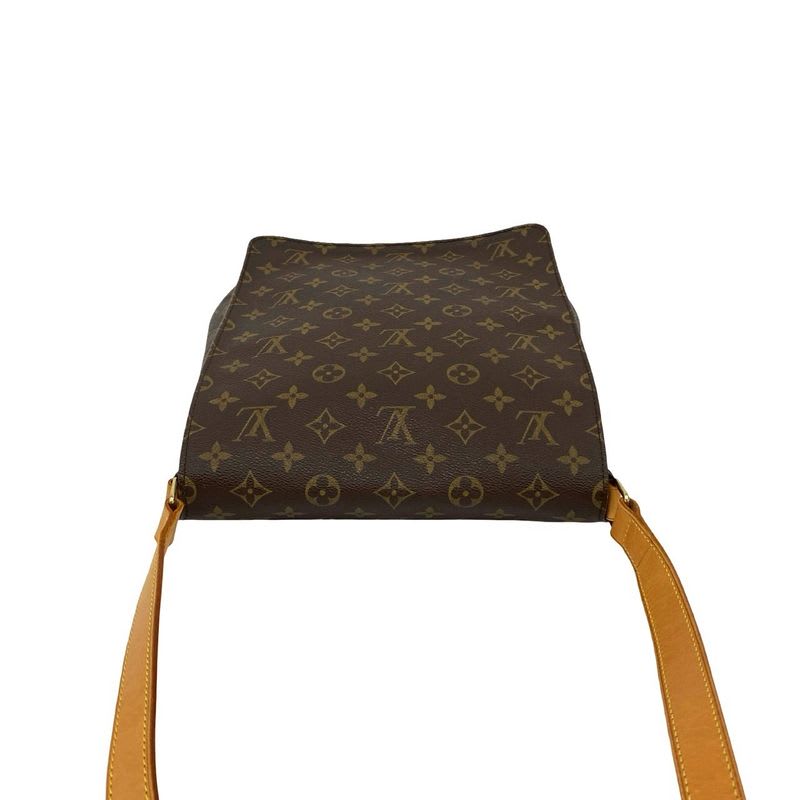 Louis Vuitton Vintage Musette Leather Shoulder Bag Pochette Sacoche Brown 63385 — view 5