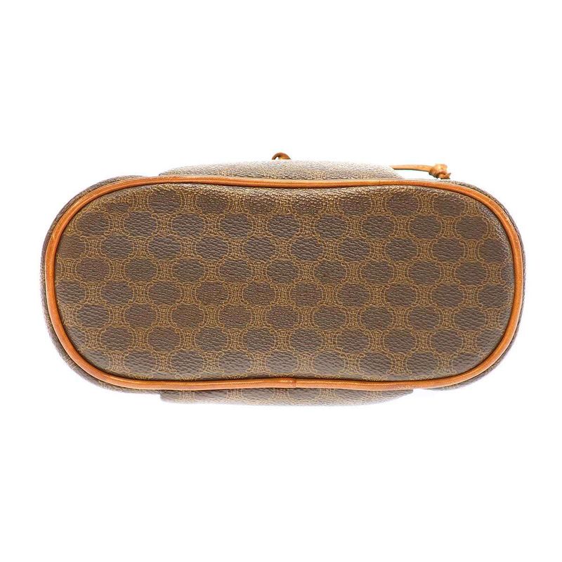 Celine Vintage Macadam Shoulder Bag Brown — view 4