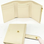 Celine Trifold Wallet With Coin Purse Fine Stripe Compact In Grained — view 4