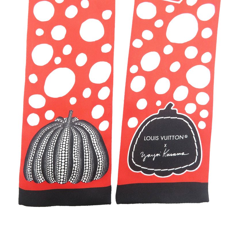 Louis Vuitton YK Bandeau Infinity Dot Yayoi Kusama Silk Red White Black — view 3