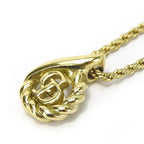 Christian Dior Necklace Metal Gold Plated Accessories CD Logo — view 3