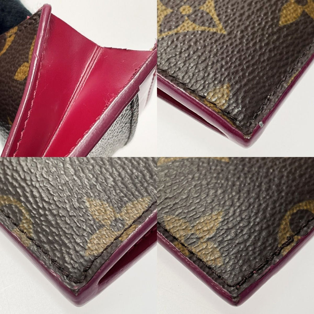 Louis Vuitton Porto Carte Zip Coin Case Monogram Pink — view 8