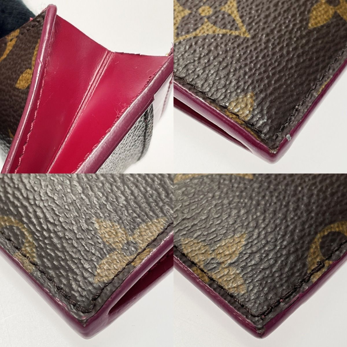 Louis Vuitton Porto Carte Zip Coin Case Monogram Pink — view 8