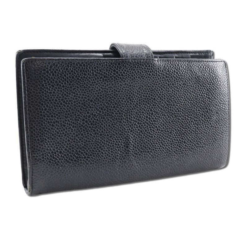 Chanel Caviar Leather Black Long Wallet — view 3