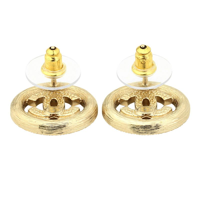 Chanel Stud Earrings Gold Silver — view 6