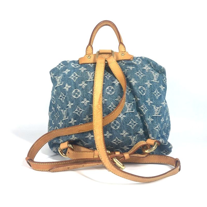 Louis Vuitton Backpack Ad GM Monogram Denim Blue — view 2